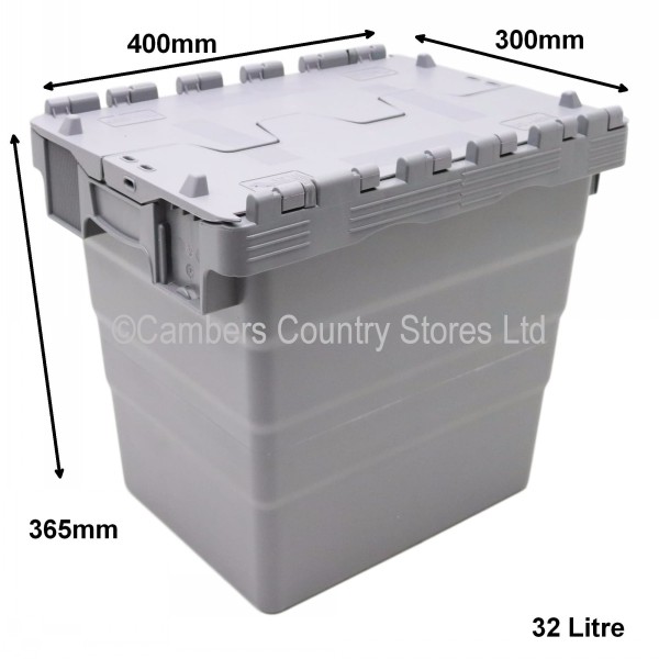Attached Lid Storage Box 40cm Cambers Country Store